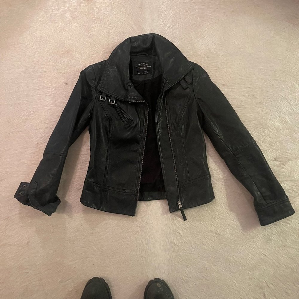 ALL SAINTS - Belvedere Leather Jacket - like BRAND NEW!!